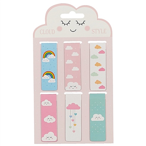 Магнитные закладки «Cloud style», 6 штук
