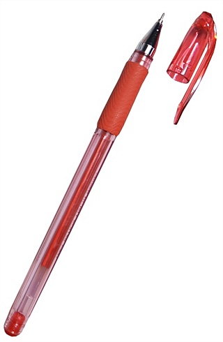 Ручка гелевая 0.7мм, красная, CROWN