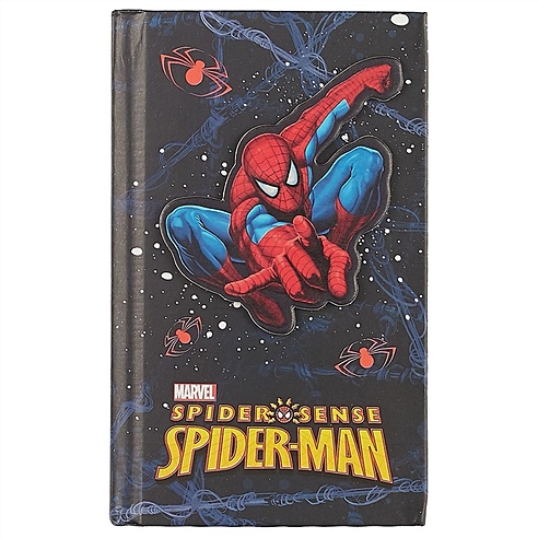 Записная книжка А6 80*130 56л "Spiderman" выб.УФ-лак, вырубн.фигурка
