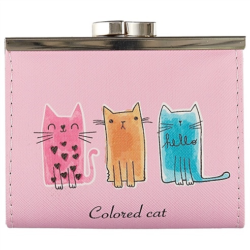 Кошелёк для мелочи «Colored cats», 10 х 9 см