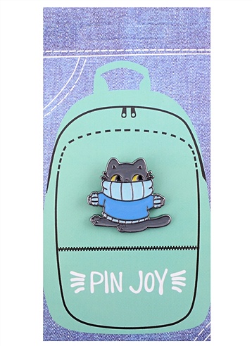 Значок Pin Joy Котик в свитере (металл)
