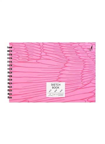 Скетчбук А5 40л "SKETCHBOOK. Розовый фламинго", 100г/м2, евроспираль