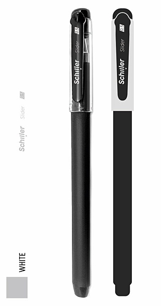 Ручка гелевая черная soft tuch, Schiller (LEA 21170)