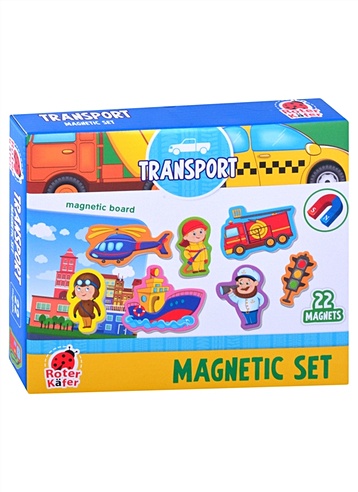 Магнитный набор с доской "Транспорт" / "Transport"