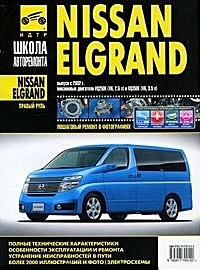 Nissan Elgrand (правый руль). Выпуск с 2002 года. Руководство по эксплуатации, техническому обслуживанию и ремонту в фотографиях