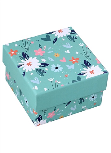 Коробка подарочная "Цветы" 9*9*5,5см, картон