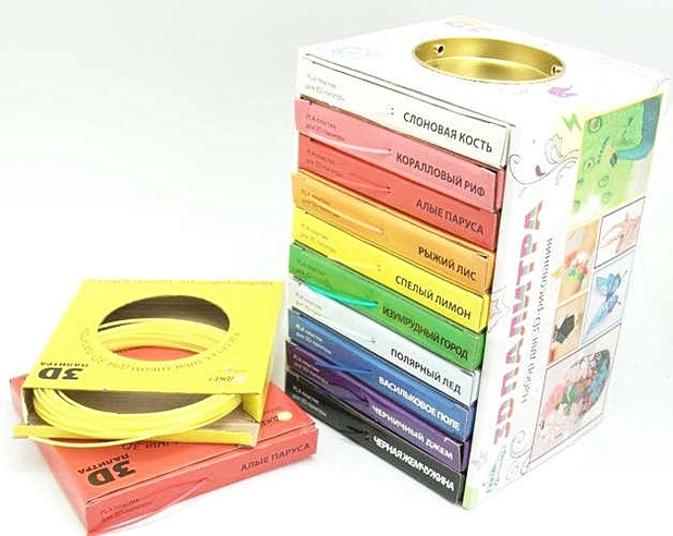 Модульный набор кассет 3D-ПАЛИТРА PLA3D палитра, 10 цветов, тип пластика: PLA