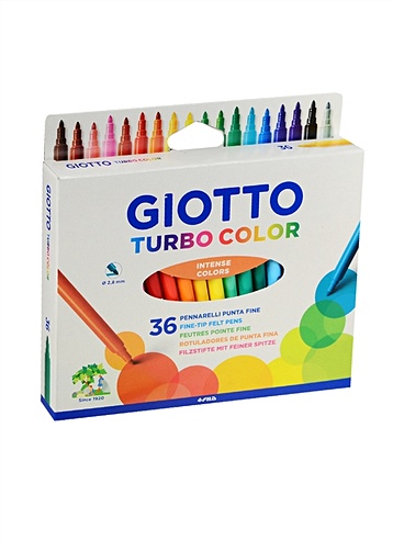 GIOTTO TURBO COLOR Фломастеры 36 цветов. | Буквоед (5327711)