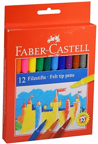 Фломастеры "Замок", 12 цв., Faber-Castell