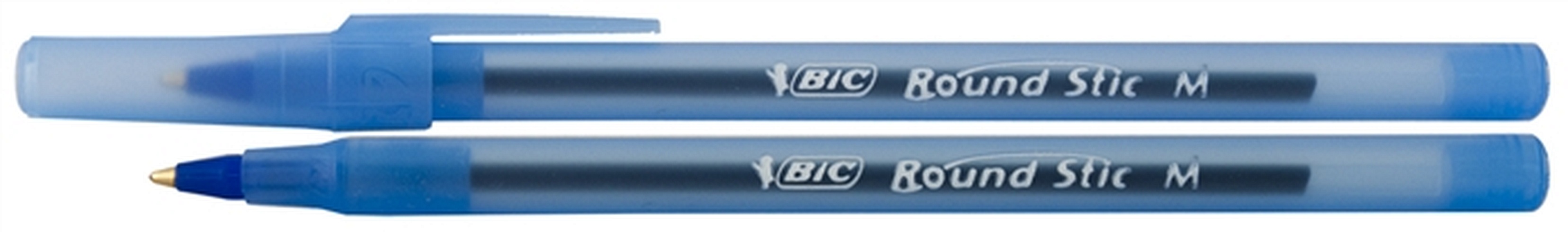 Ручка шариковая синяя "Round stic" 1,0мм, колпачок, BIC