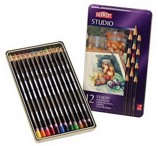 Набор цветных карандашей Studio 12цв в метал.упак