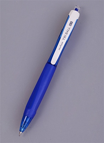 Ручка шариковая синяя автоматическая"Triball" 0,7мм