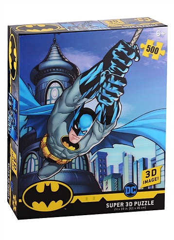 Пазл Super 3D Kids "Полет Бэтмана". 500 деталей