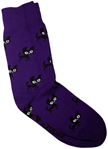 Дизайнерские носки Котята фиолетовые (размер 39-41)