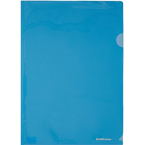 Папка-уголок А4 "Glossy Classic" пластик, синий, Erich Krause