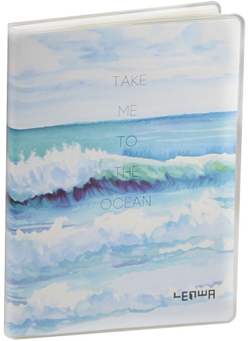 Записная книжка А6 80л кл. "Take me to the ocean" карт.обл., с ПВХ-обложкой, тонир.внутр.блок, LENWA