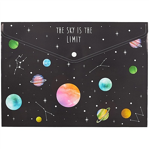 Папка-конверт А4 на кнопке "The sky is the limit"
