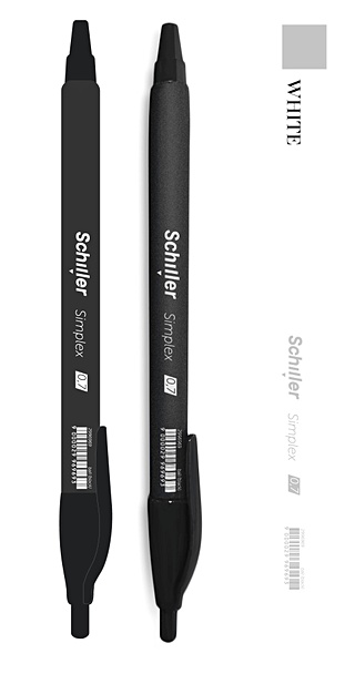 Ручка шариковая Schiller, Simplex, автоматическая черная 0,7 мм