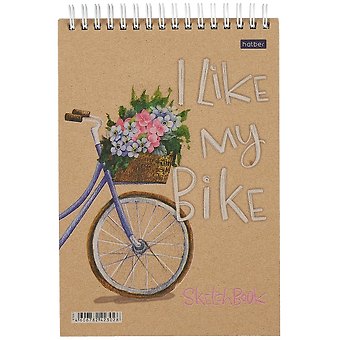 Скетчбук А5 32л My bike крафт бумага 170г/м2, тв.подложка, гребень