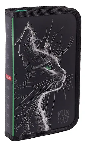 Пенал 1отд. Fun cat 19*11,5см, мат. ламин., 3D лак, табл.умножения, инд.уп.