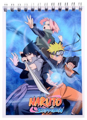 Блокнот А6 40 листов, клетка, Naruto евроспираль