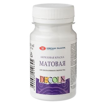 Краска акриловая белая 100мл Декола матовая, ЗХК