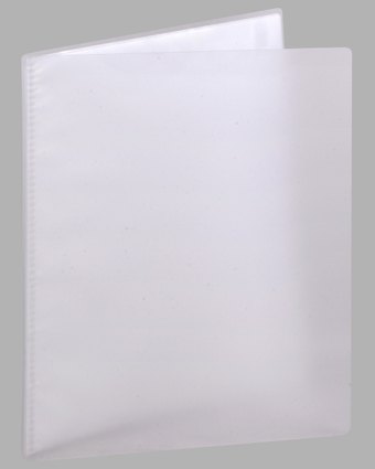 Папка 20ф B5 Transparent пластик, серая