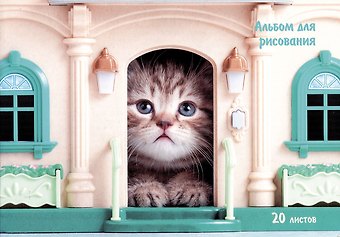 Альбом для рисования Listoff, В домике, А4, 20 листов, на склейке