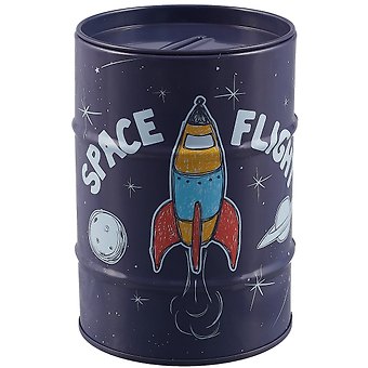 Копилка Бочка Ракета Space flight (металл) (8х12) (12-9412-03312-7)