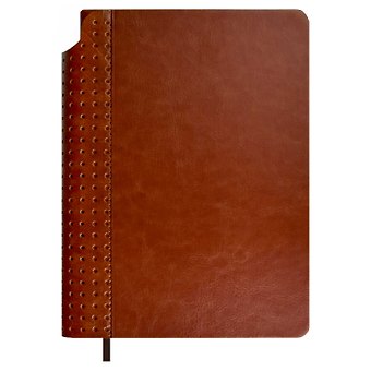 Ежедневник недат. А5 160л Сариф коричневый, иск.кожа, тв.переплет, офсет, ляссе