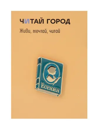 Значок металлический Книга Есенин (КЕ1)