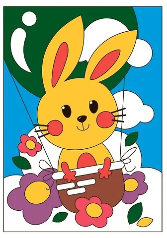 Набор для творчества. Картина по номерам Зайчик-путешественник