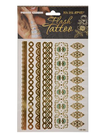 Набор тату наклеек Flash Tatoo Pierre Cardin, 14.5*19.7см в блистере 953022