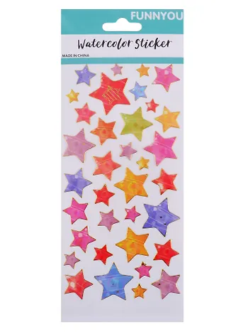 Наклейки PVC с обводкой Звезды