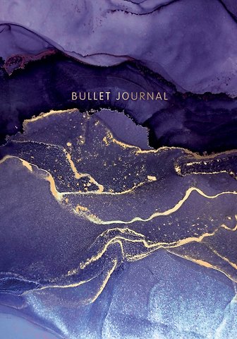Книга для записей А5 80л тчк. Bullet Journal (мраморный) с наклейками
