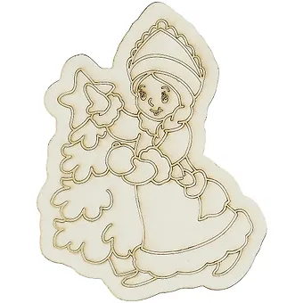 Трафарет с магнитом Снегурочка (148х210) (MG-003) (3+) (Песочный мир)