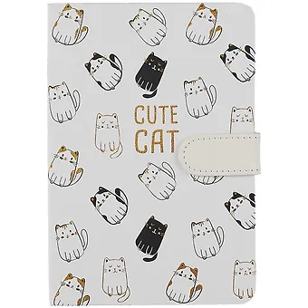 Блокнот с магнитной застежкой Котики Cute Сat (256стр) (13х19)