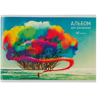 Альбом для рисования Listoff, Волшебный пейзаж, А4, 40 листов, на скрепке