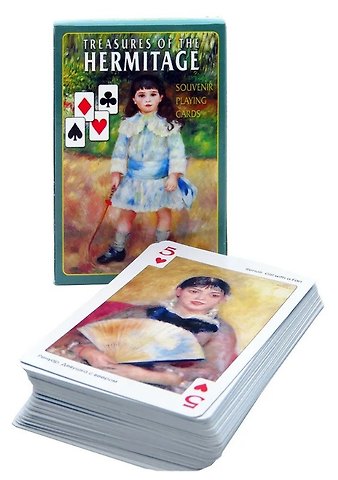 Сувенирные игральные карты, колода 54, Шедевры Эрмитажа, Девочка с кнутиком