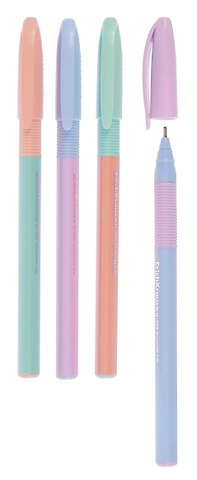 Ручки шариковые синие 4 штуки Pastel Bloom