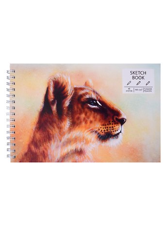 Скетчбук А5 40л SKETCHBOOK. Leo, белый офсет, 100г/м2, евроспираль