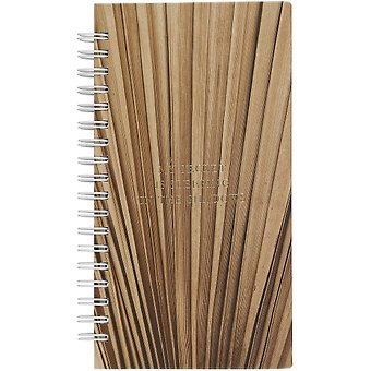 Записная книжка 94*174 100л кл. Nude, пальма, тверд.переплет, спираль