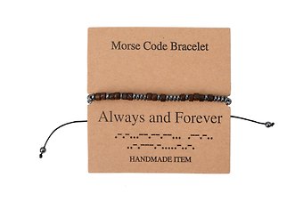 Браслет Морзе Always and Forever (12-202509-BR-ZJ4327)
