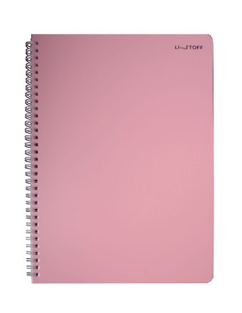 Тетрадь А4 80л кл. Mauve пласт.обл., спираль