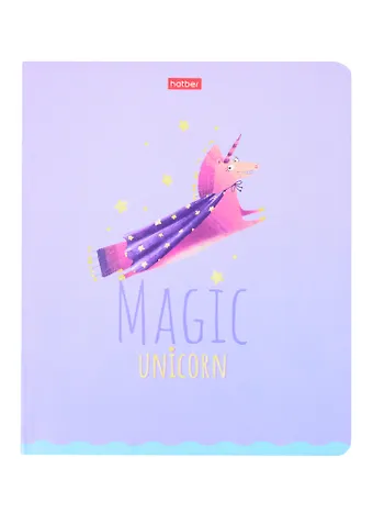 Тетрадь в клетку Hatber, Волшебный единорог, 24 листа, в ассортименте