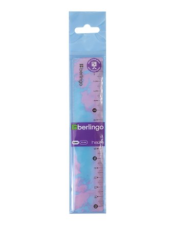 Линейка 15см Haze пластик, ассорти, Berlingo
