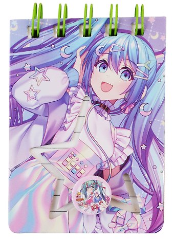 Блокнот А7 70л лин. Anime girls спираль, карт.обл., ассорти, инд.уп.
