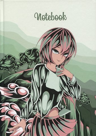 Книга для записей А5 96л кл. Аниме Девушка 7БЦ, мат.ламинация