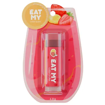 EAT MY оттеночный бальзам для губ Клубнично-банановый смузи(4,8г)  (Eat My) (361329)