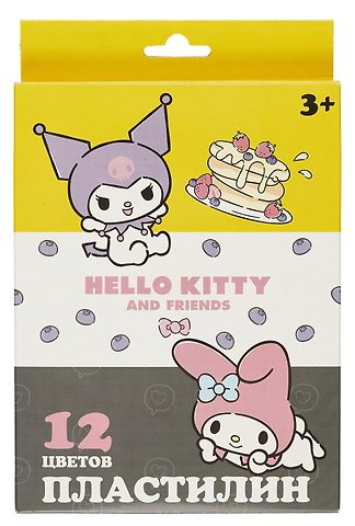 Пластилин 12цв 240гр Hello Kitty&friends к/к, стек